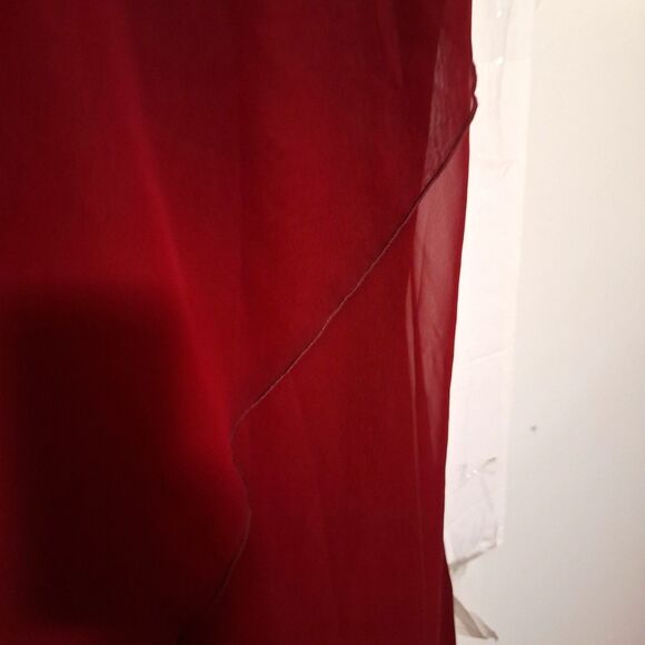 Asymmetrical Women's Plus Sized Cocktail Dress Red Embellished Elegant 4X - Picture 4 of 12